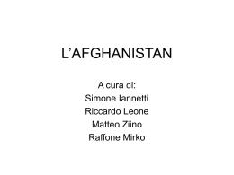 L`AFGHANISTAN di Simone Iannetti, Riccardo Leone, Matteo Ziino e