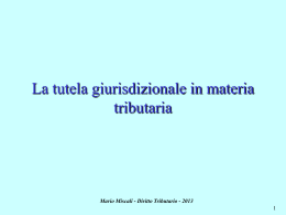 La tutela giurisdizionale tributaria