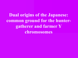 common ground for the hunter-gatherer and farmer Y chromosomes