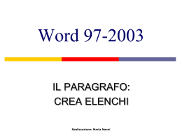 Word Lezione 7