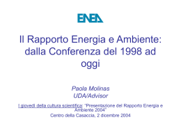 Il Rapporto energia e ambiente: storia e struttura