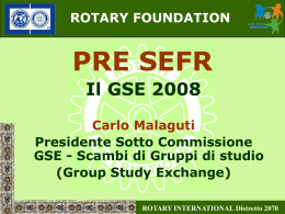 Il GSE 2008 - Rotary International