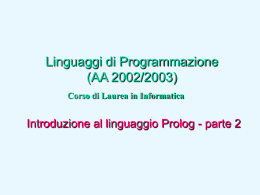 Programmazione logica e Prolog