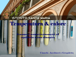 Temperatura & calore - Istituto Santa Maria