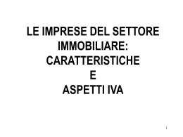 LE IMPRESE DEL SETTORE IMMOBILIARE: CARATTERISTICHE E