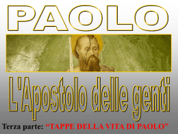 3 p.Paolo apostolo delle genti