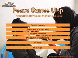 Peace Games aderisce a