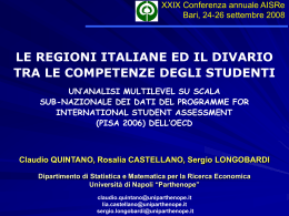 sub nazionali - dipartimento studi aziendali e quantitativi