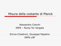 Misura della costante di Planck
