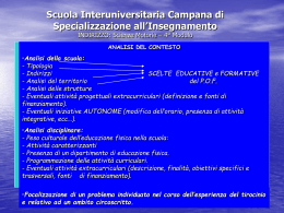 Presentazione IV modulo e linee programmatiche