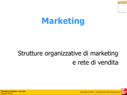 Strutture organizzative di marketing e rete di vendita