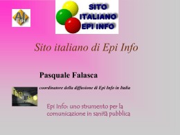 Sito Italiano di Epi Info - R@cine - Rete Civica dei Comuni e della