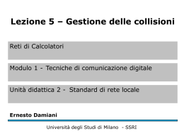 Gestione delle collisioni - Università degli Studi di Milano