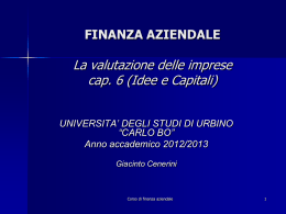 La gestione dei rischi finanziari (2)