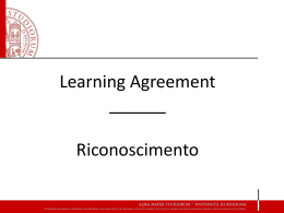 Learning Agreement e riconoscimento 2015