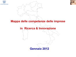 Mappa competenze R&I gennaio 2012