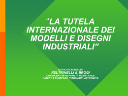 La tutela internazionale dei modelli e disegni industriali