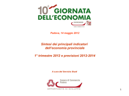 Indicatori 1&deg; trimestre 2012