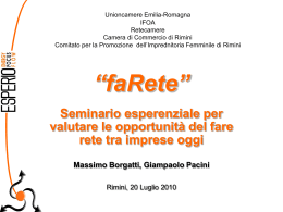 Seminario "FaRete" - Camera di Commercio di Rimini