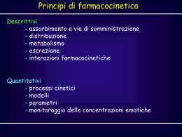 Farmacocinetica - Corso di Laurea in Infermieristica