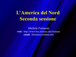 L`America del Nord Seconda sessione