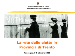 Presentazione - Pari opportunit&agrave;