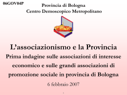 Scarica Presentazione - Città metropolitana di Bologna