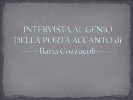 INTERVISTA AL GENIO DELLA PORTA ACCANTO - matelsup2-2013