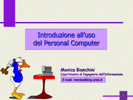 Intro1 - Dipartimento di Ingegneria dell`informazione e scienze