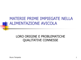 Materie prime impiegate nei mangimi
