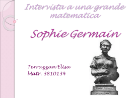 Intervista a una grande matematica Sophie Germain