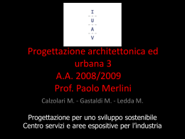 Progettazione architettonica ed urbana 2008