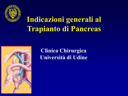 Chirurgia del pancreas 2 - Corso di Laurea in Infermieristica