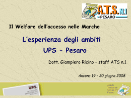 ppt - Pesaro - Ufficio Promozione Sociale