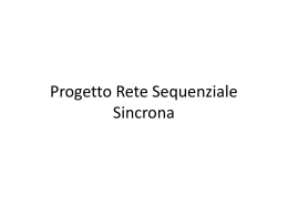 Progetto Rete Sequenziale Sincrona