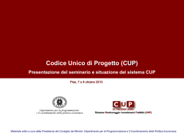 Slide seminari MIP CUP PROVINCIA DI PISA