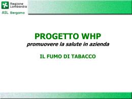 Fumo e salute - Rete WHP Lombardia