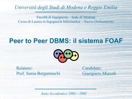 FOAF - DBGroup - Università degli studi di Modena e Reggio Emilia