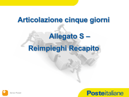 Allegato S: REIMPIEGHI RECAPITO (ASI e Messi