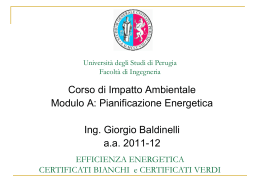 obiettivi di risparmio energetico