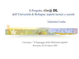 Il Progetto Alm@ DL dell`Università di Bologna: aspetti tecnici e