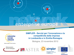 mission enterprise europe network - Unioncamere Emilia