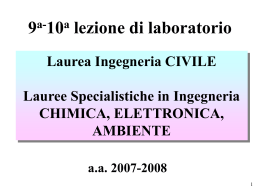 Lezione del 06/13 novembre 2007