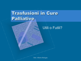 Trasfusioni in Cure Palliative