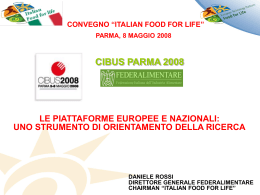 Le Piattaforme europee e nazionali