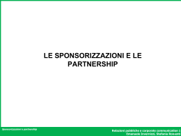 Sponsorizzazioni e partnership