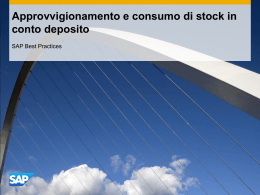 Approvvigionamento e consumo di stock in conto deposito