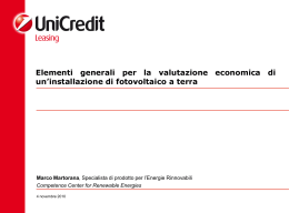 IL MERCATO DEL FOTOVOLTAICO