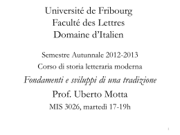 Storia della letteratura italiana - UniFr Web Access