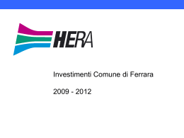 Quadro degli investimenti Hera nel Comune di